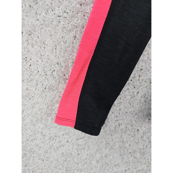 Under Armour Coldgear 1/4 Zip Jacket Womens Small Fitted Pink & Black Thumbholes - Picture 12 of 13